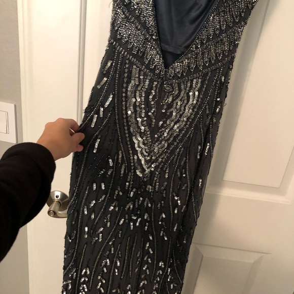 Primavera gray beaded dress - Picture 7 of 8